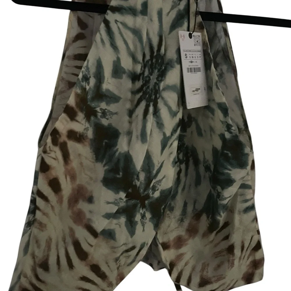 NWT Zara  Linen Tropical Suit Pants Yellow Size M